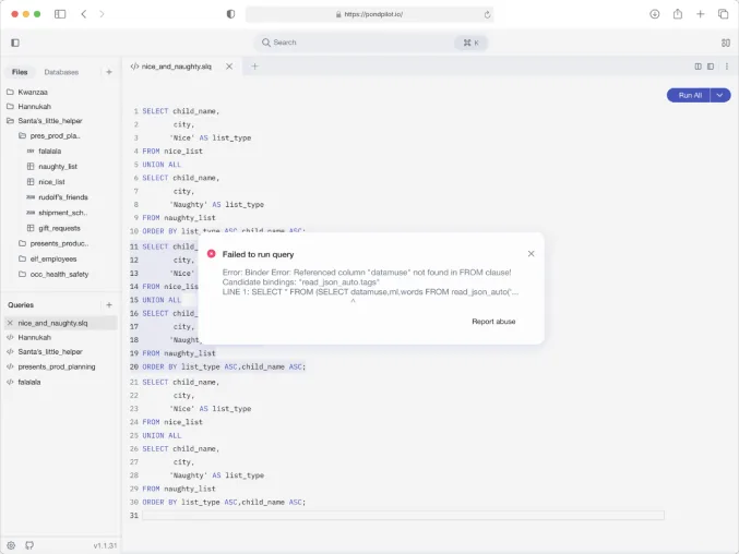 PondPilot showing a second notification type in context.